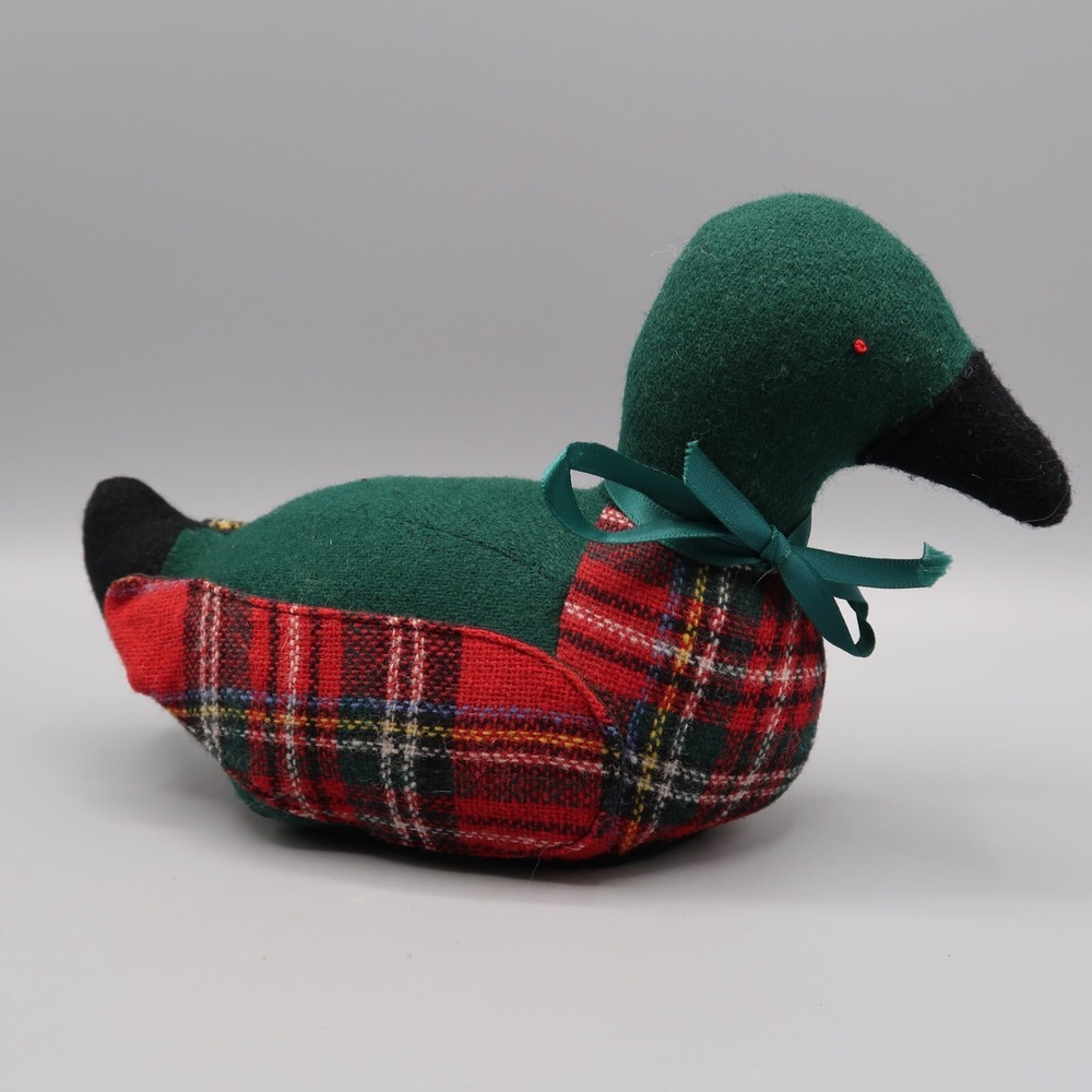 Fabric‎ Duck Paper Weight Decor 5" tall